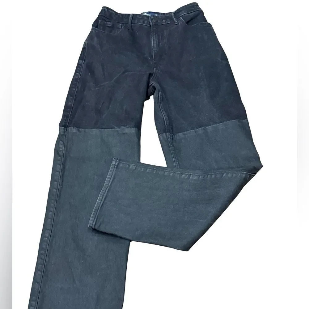 Hollister Ultra‎ High-Rise Black Patchwork Dad Jeans – Size 26 Long